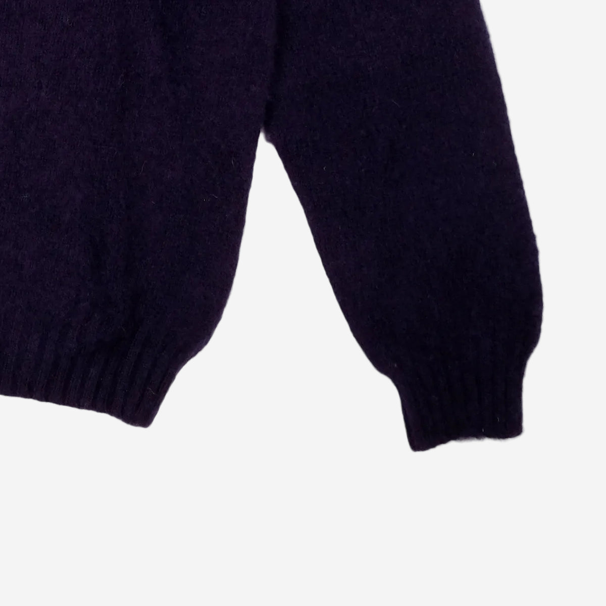 Supersoft Shaggy Wool Crew Sweater - Navy