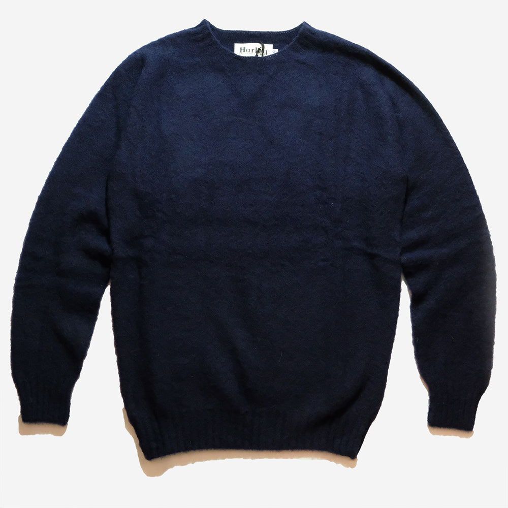 Supersoft Shaggy Wool Crew Sweater - New Navy