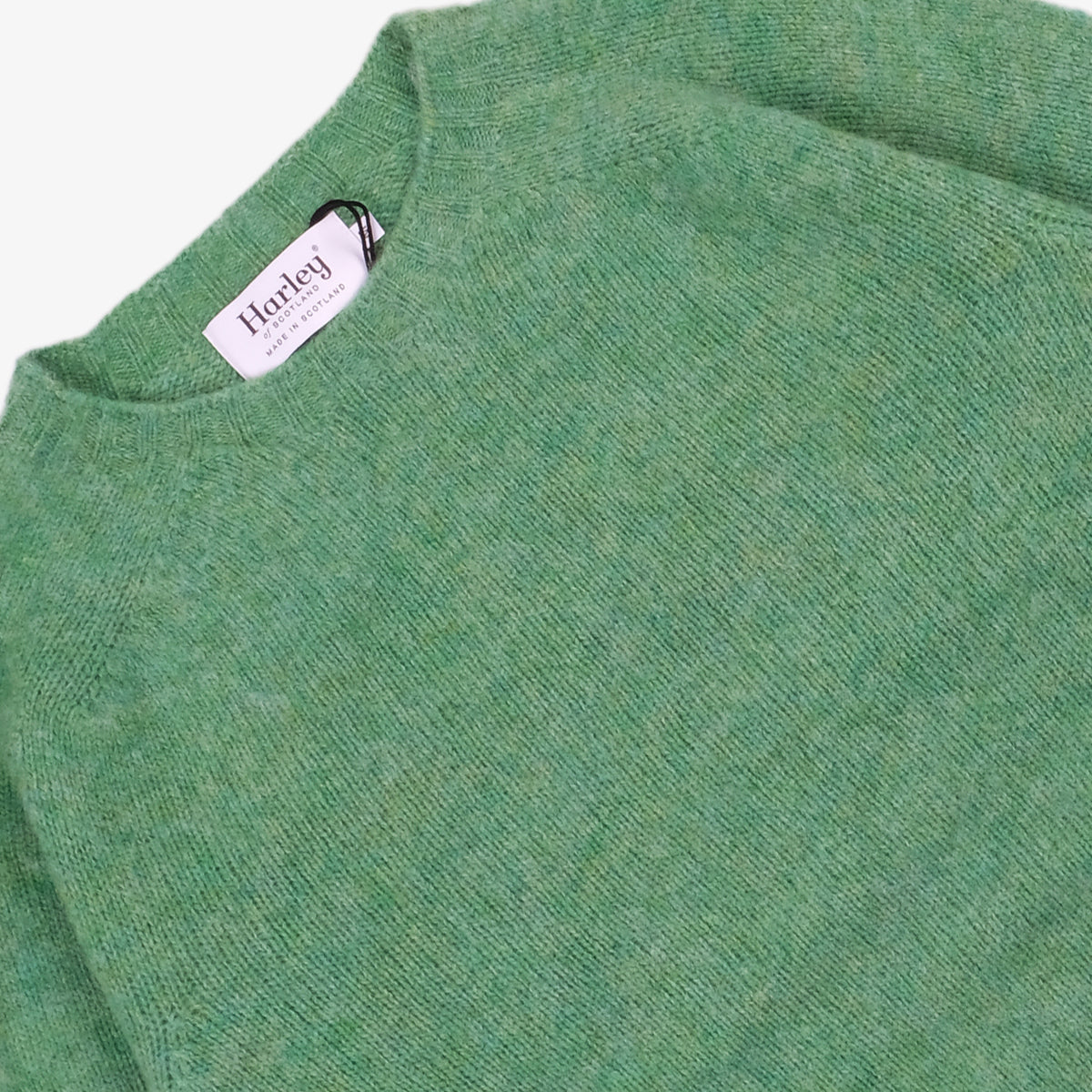 Supersoft Shaggy Wool Crew Sweater - Parsley