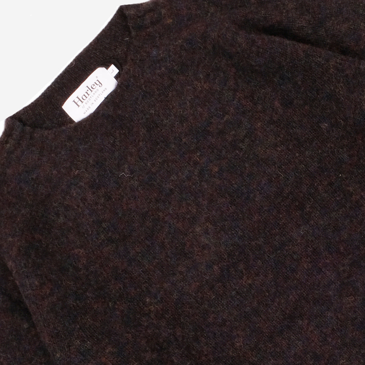 Supersoft Shaggy Wool Crew Sweater - Volcano