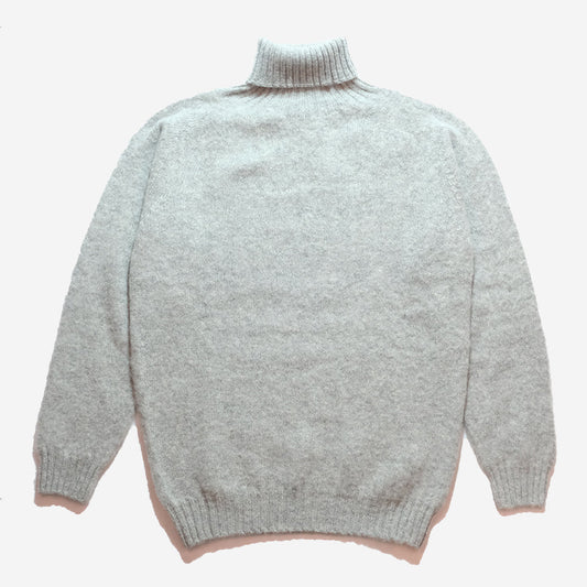 Supersoft Shaggy Wool Turtleneck - Silver