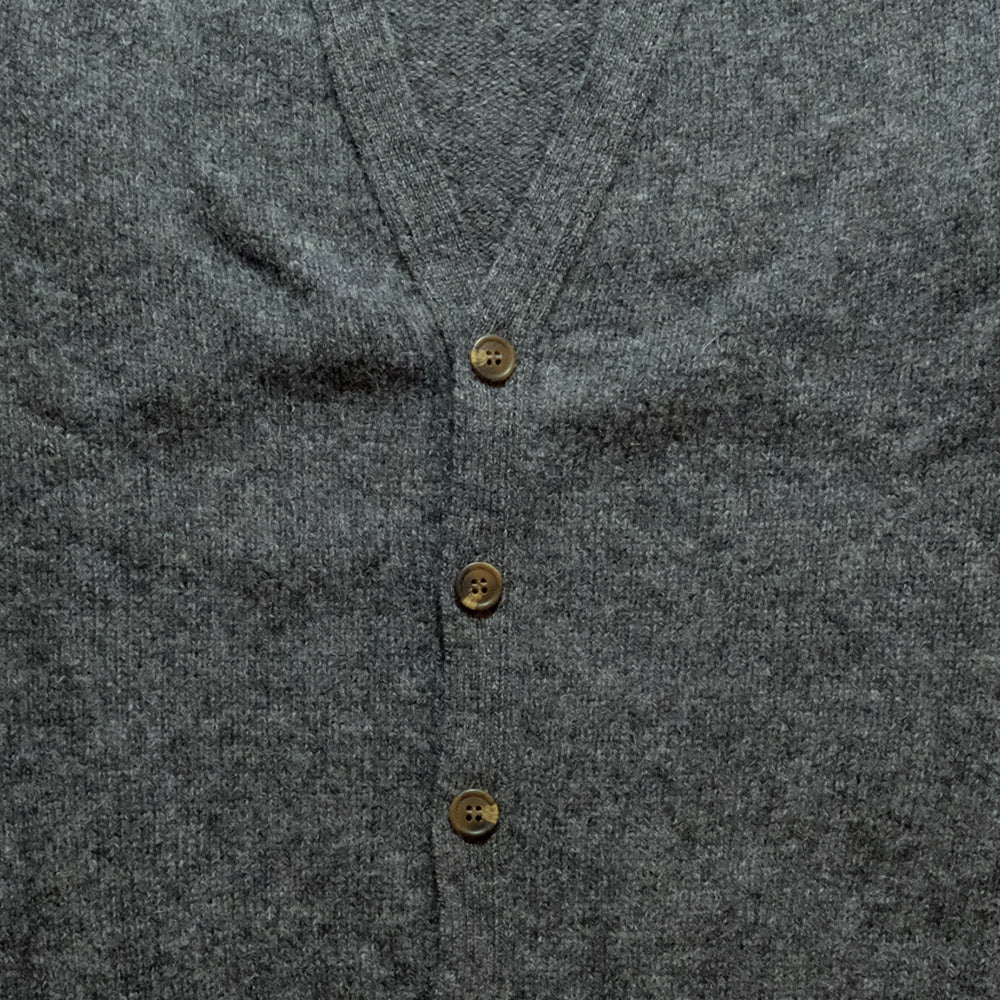 Supersoft Wool Saddle Cardigan - Oxford Grey