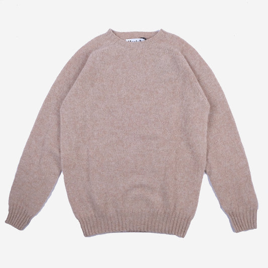 Supersoft Shaggy Wool Crew Sweater - Cameo