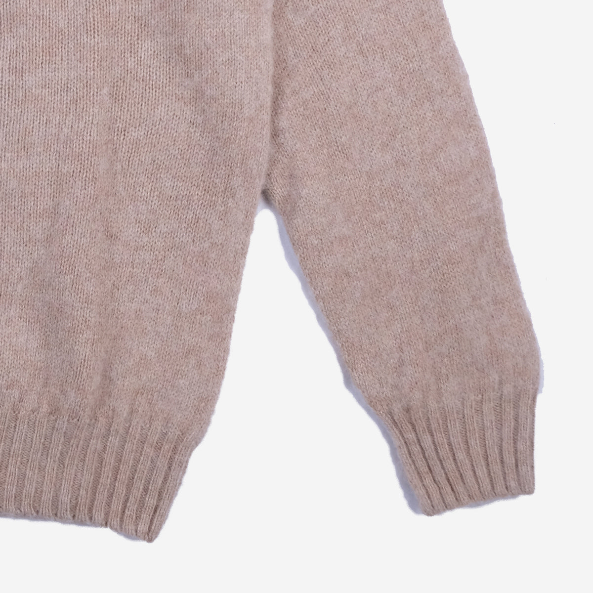 Supersoft Shaggy Wool Crew Sweater - Cameo