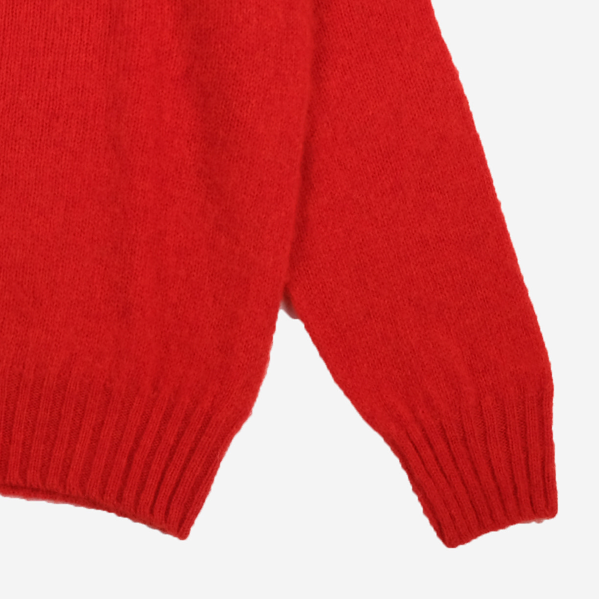 Supersoft Shaggy Wool Crew Sweater - Carmen Red
