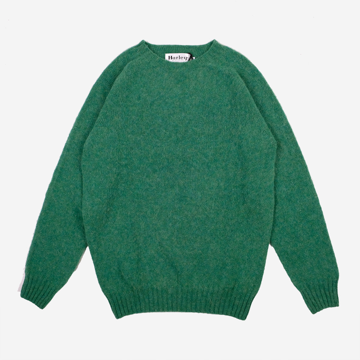 Supersoft Shaggy Wool Crew Sweater - Evergreen