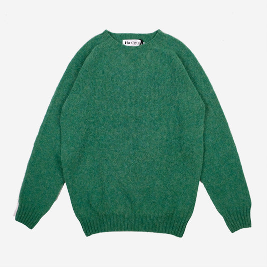 Supersoft Shaggy Wool Crew Sweater - Evergreen
