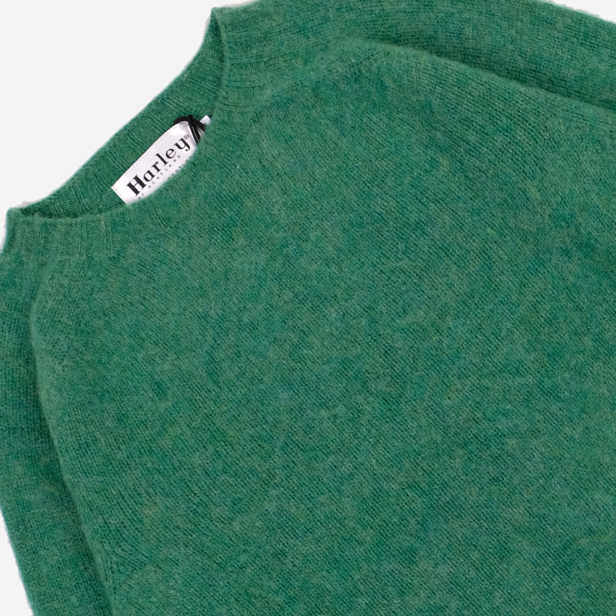 Supersoft Shaggy Wool Crew Sweater - Evergreen