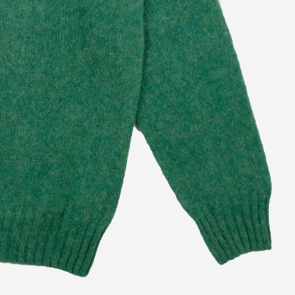 Supersoft Shaggy Wool Crew Sweater - Evergreen
