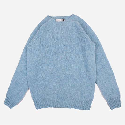 Supersoft Shaggy Wool Crew Sweater - Loch Blue