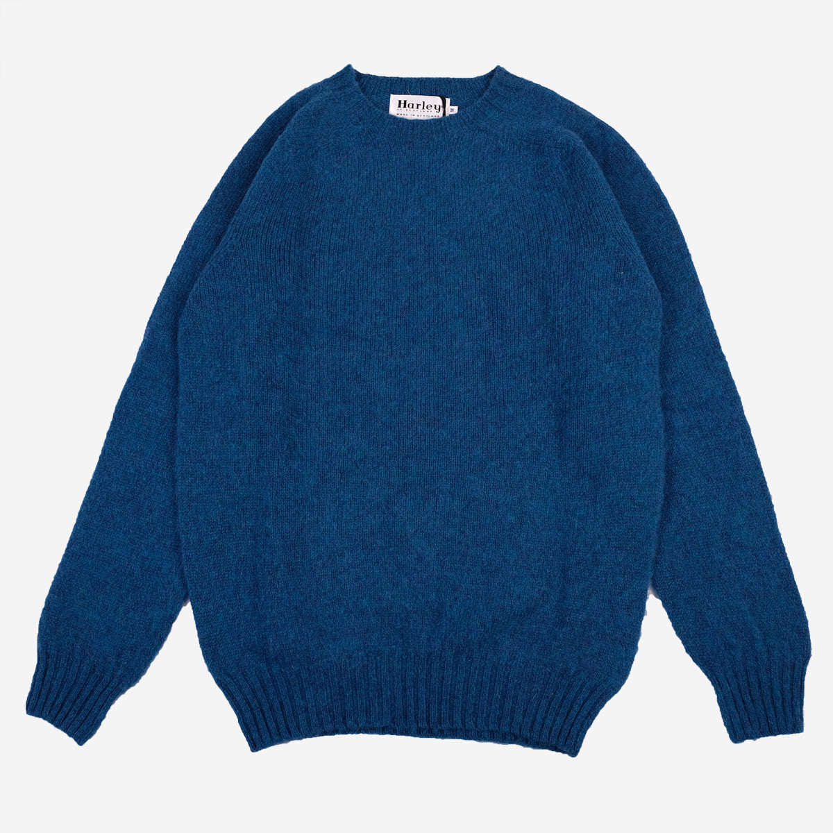 Supersoft Shaggy Wool Crew Sweater - Neptune Blue