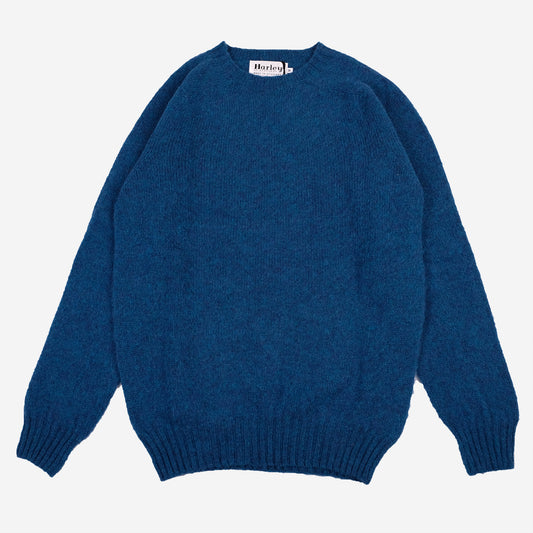 Supersoft Shaggy Wool Crew Sweater - Neptune Blue