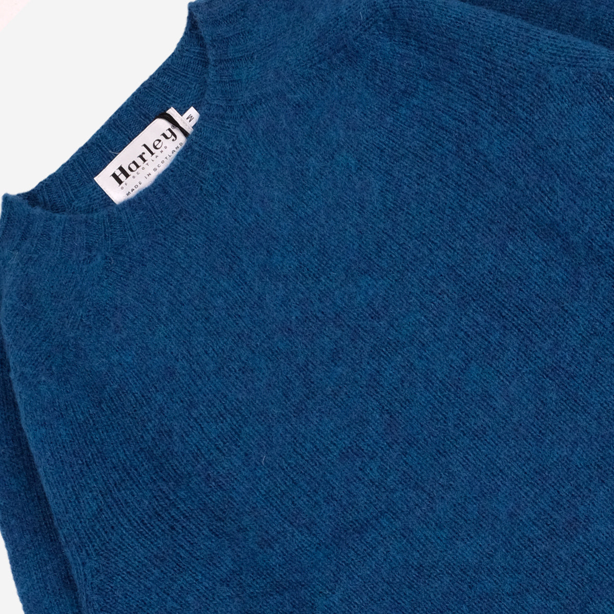 Supersoft Shaggy Wool Crew Sweater - Neptune Blue
