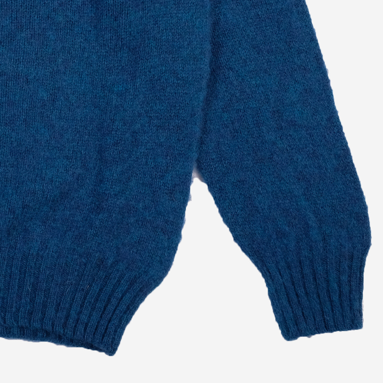 Supersoft Shaggy Wool Crew Sweater - Neptune Blue