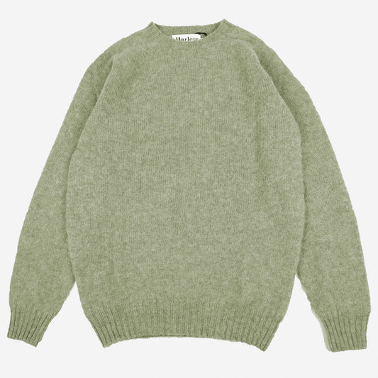 Supersoft Shaggy Wool Crew Sweater - Sage