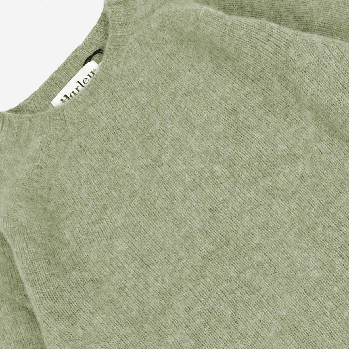 Supersoft Shaggy Wool Crew Sweater - Sage