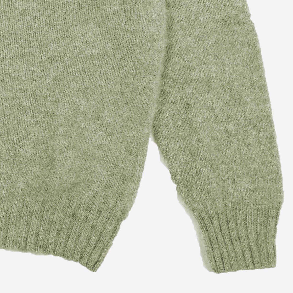 Supersoft Shaggy Wool Crew Sweater - Sage