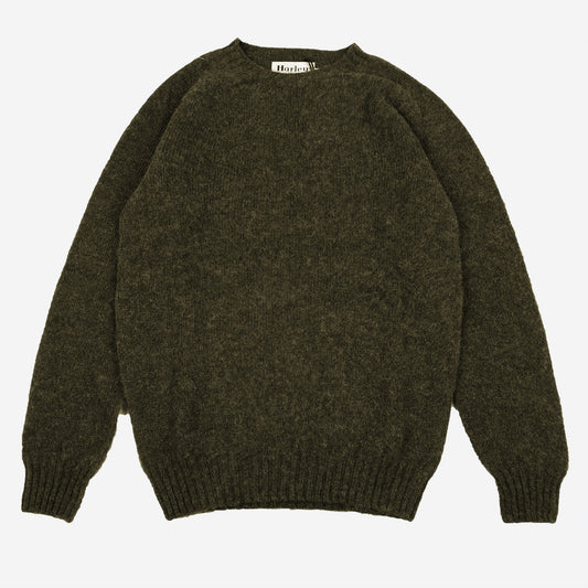 Supersoft Shaggy Wool Crew Sweater - Scots Pine