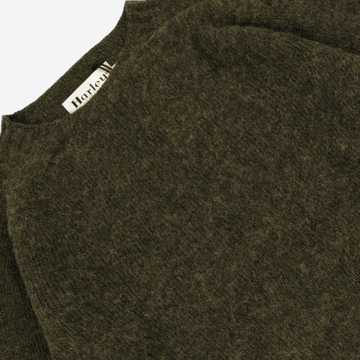 Supersoft Shaggy Wool Crew Sweater - Scots Pine