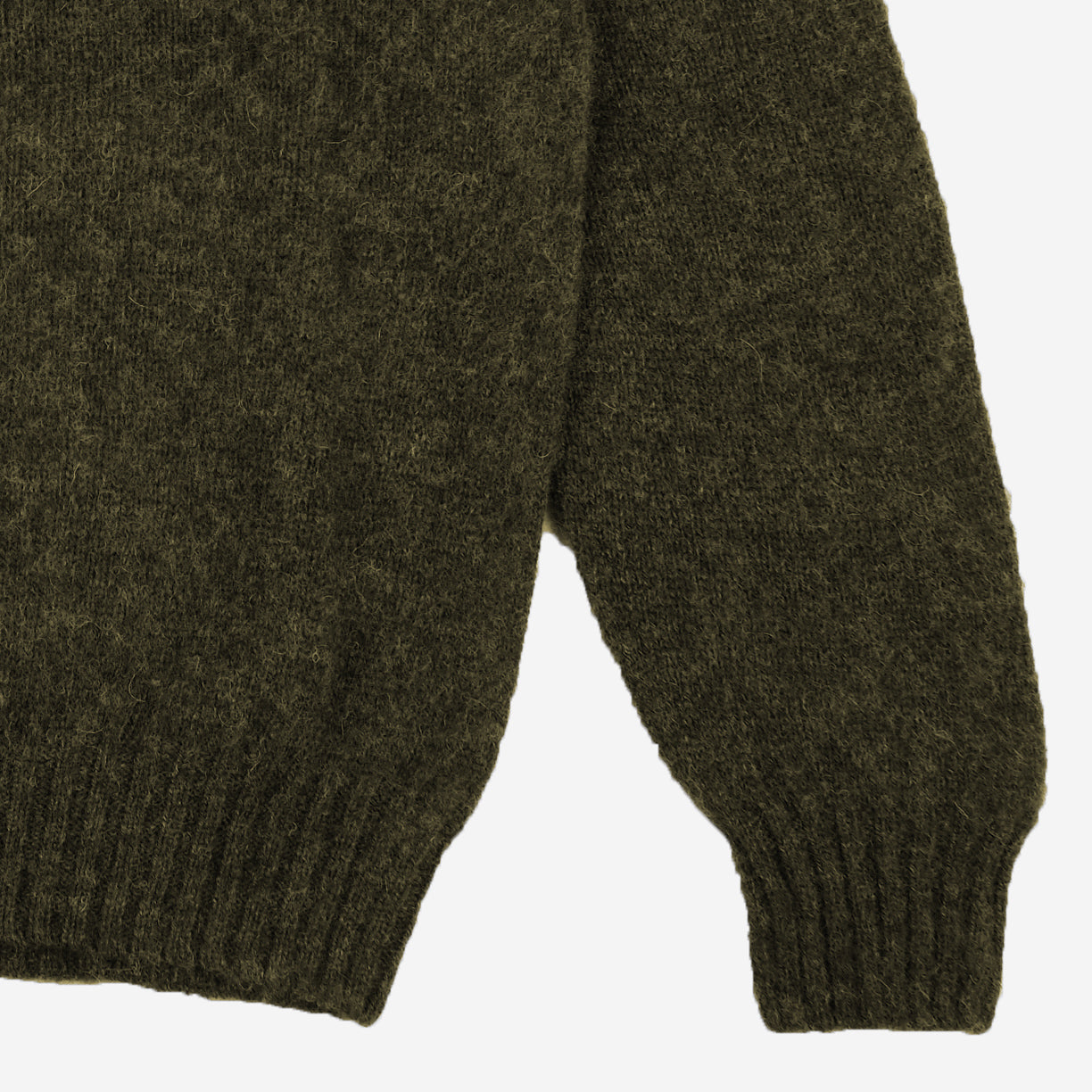 Supersoft Shaggy Wool Crew Sweater - Scots Pine