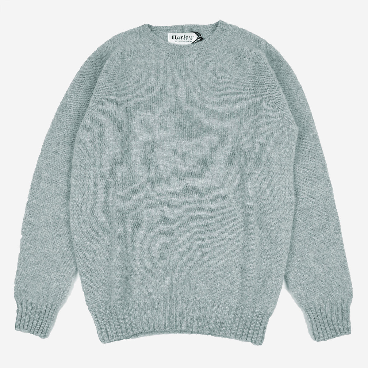 Supersoft Shaggy Wool Crew Sweater - Sea Glass