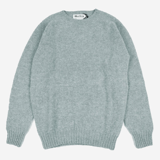 Supersoft Shaggy Wool Crew Sweater - Sea Glass