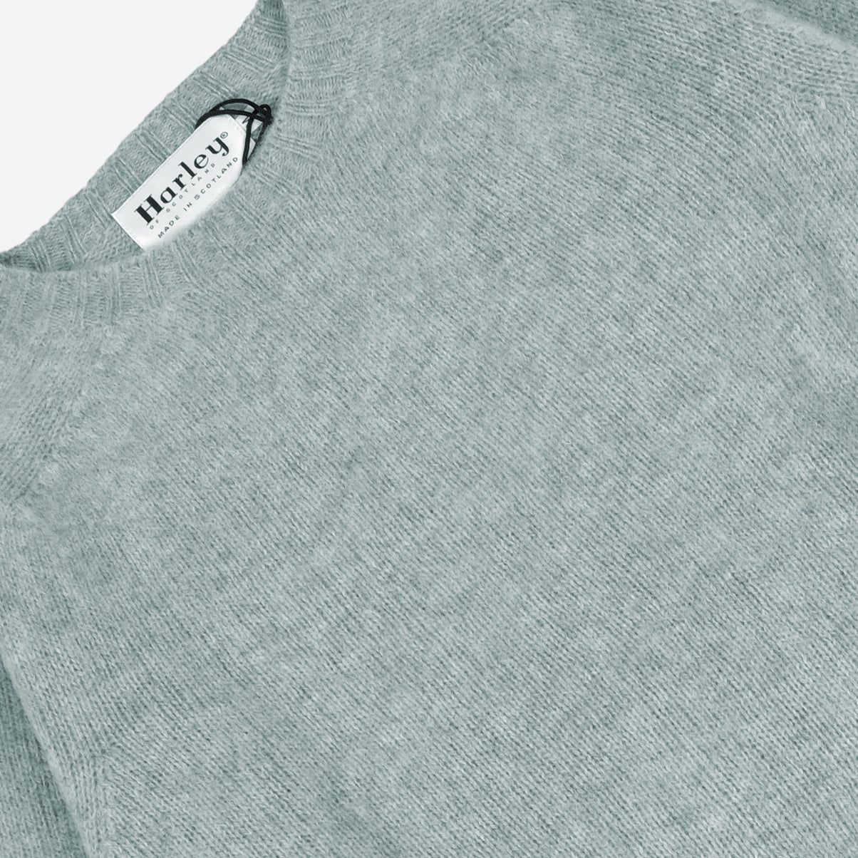 Supersoft Shaggy Wool Crew Sweater - Sea Glass