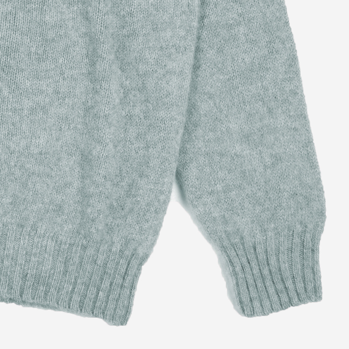 Supersoft Shaggy Wool Crew Sweater - Sea Glass