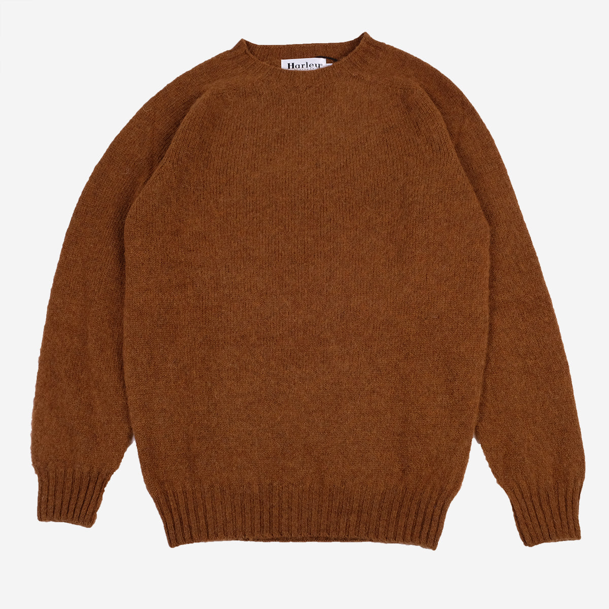 Supersoft Shaggy Wool Crew Sweater - Walnut