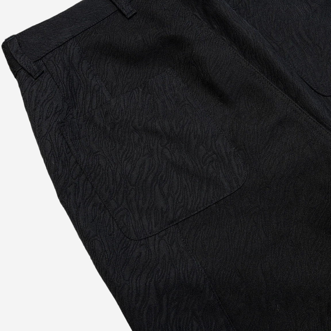 TAE Wide Cargo Pant - Black Jacquard