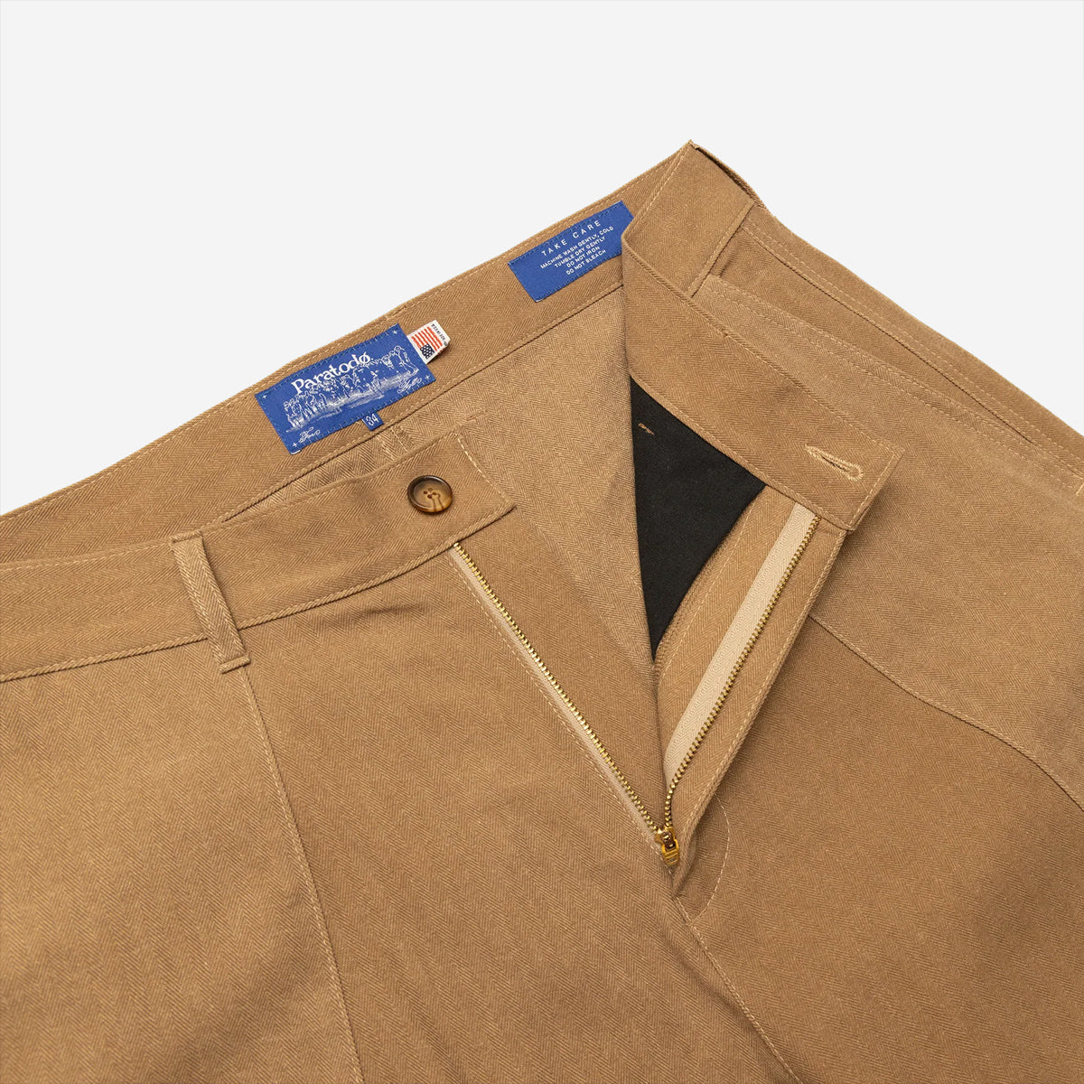 Tae Wide Cargo Shorts - Brown Herringbone