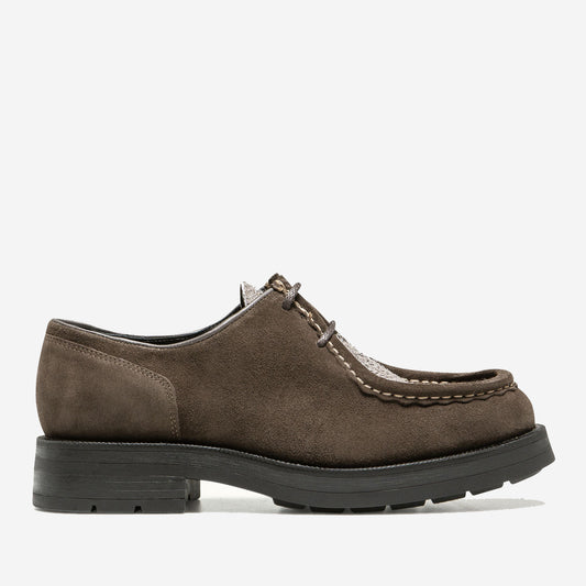 Tambour VS Suede Tyrolean Shoes - Maroon Brown