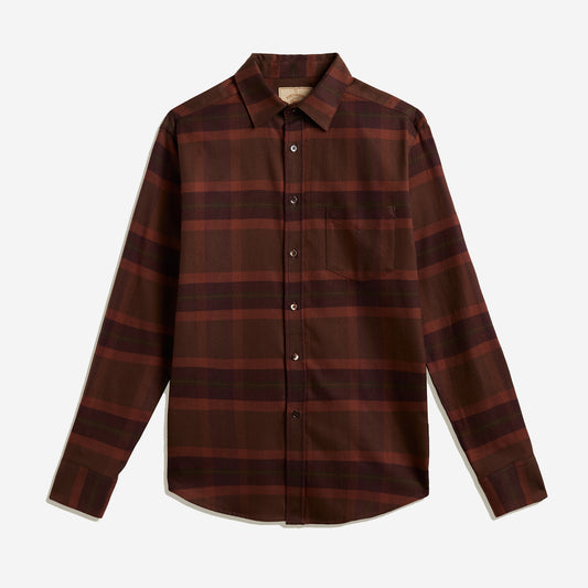 Timber Plaid Flannel Shirt - Brown/Ember