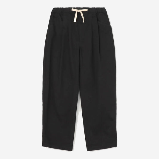 Two-Tuck Heavy Twill Easy Pants - Black