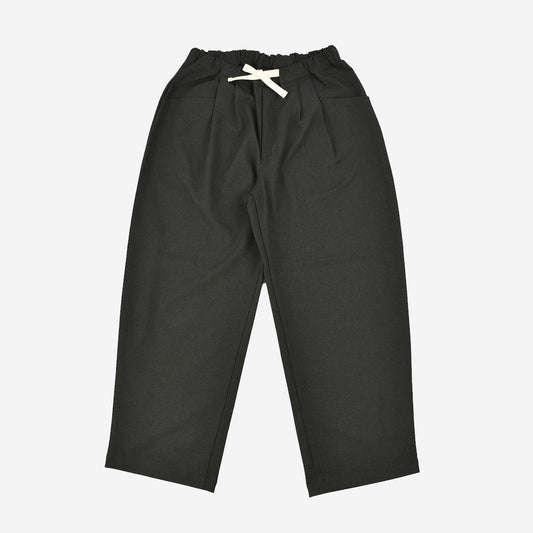 Two-Tuck Brushed Poly Easy Pants - Dark Green Grey