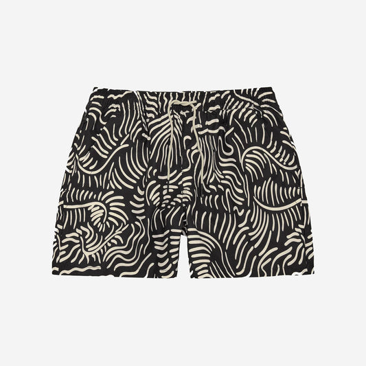 Tar Lorenzo Mid-Length Swim Shorts - Black