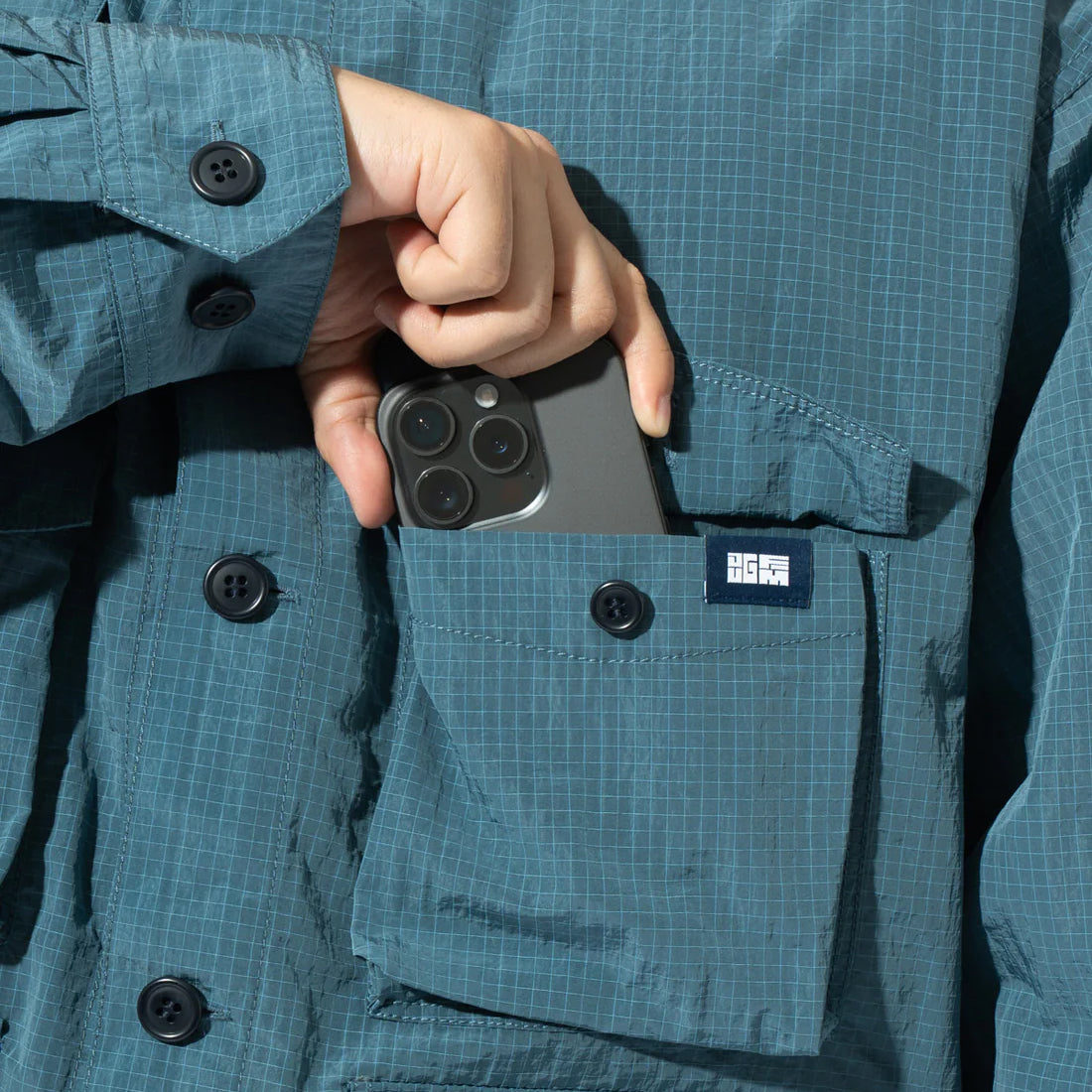 Tech Ripstop Pocket Overshirt II - Light Grey