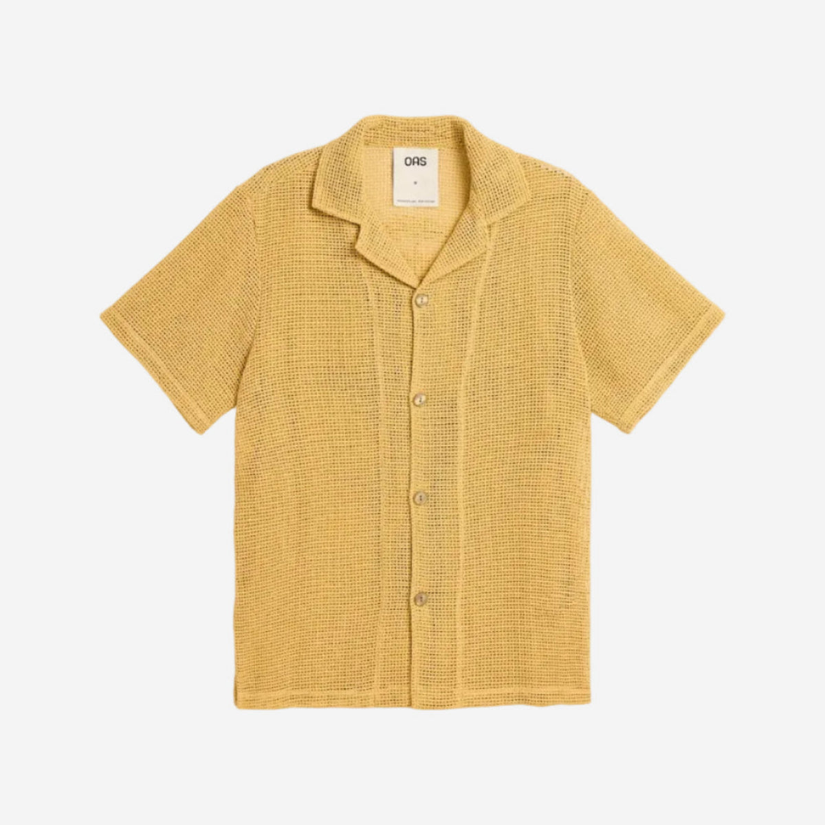 Terra Crochet Cuba Vacation Shirt - Mustard Yellow