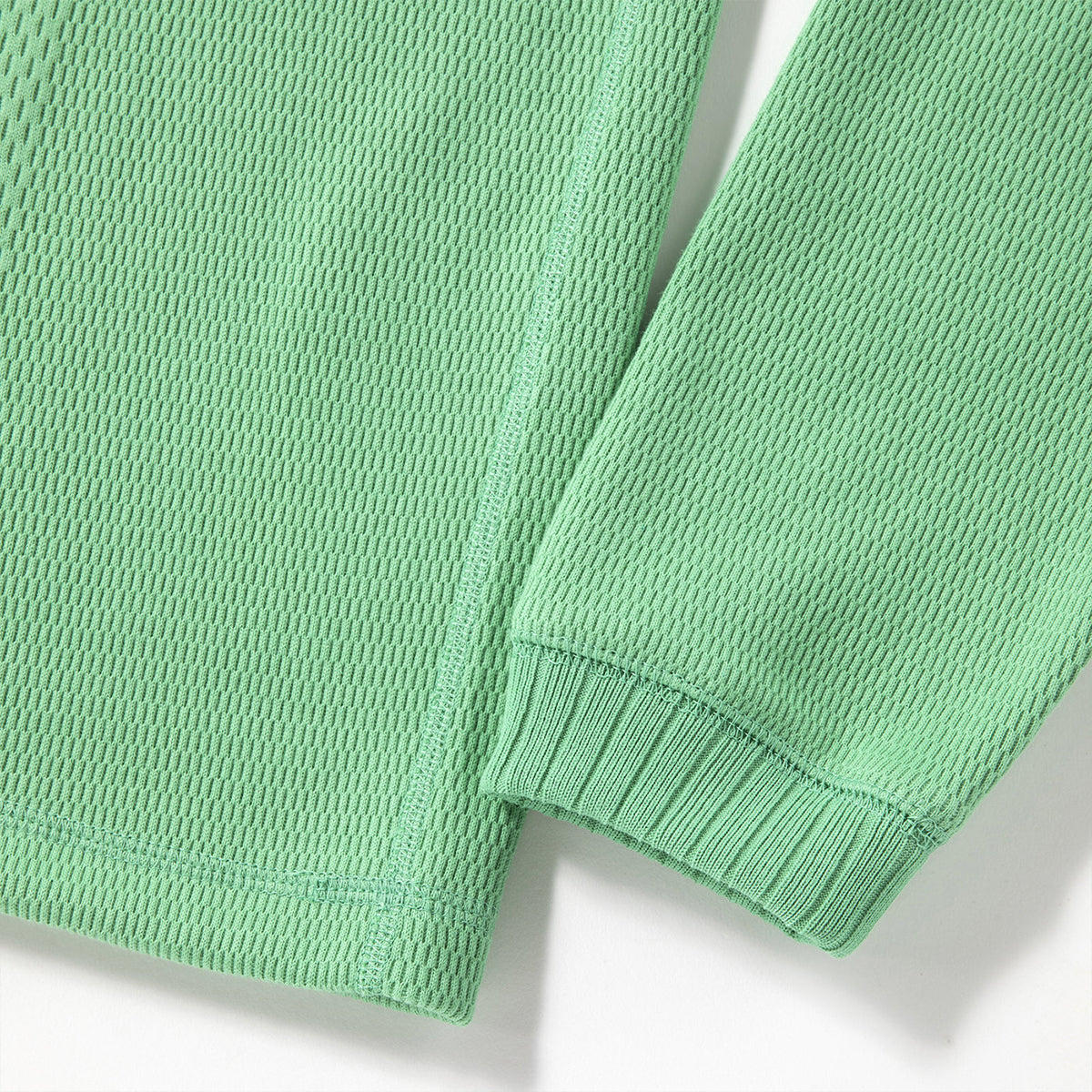 Zebra Thermal Knit L/S Tee -  Mint Green