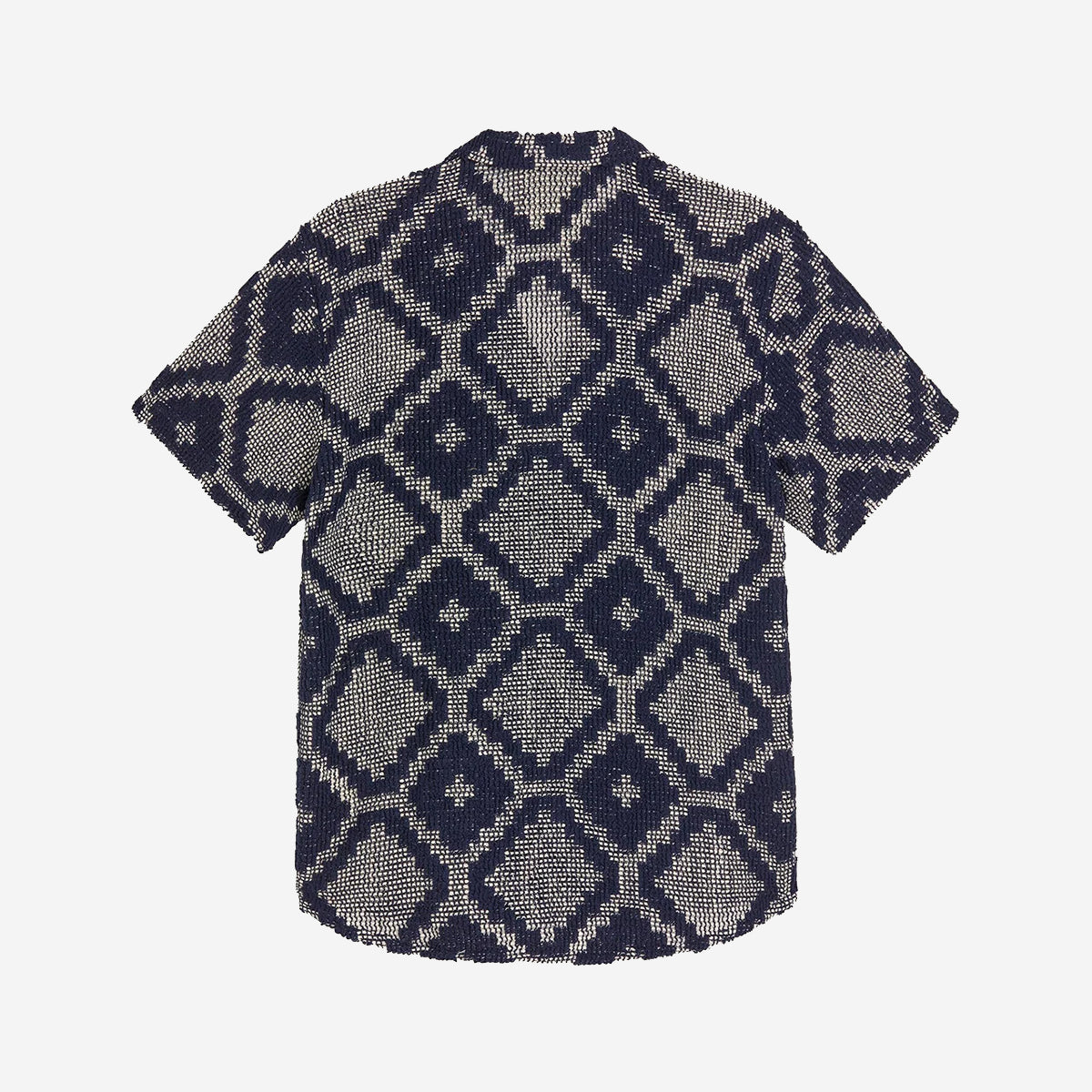 Trastevere Cuba Crochet Vacation Shirt - Navy