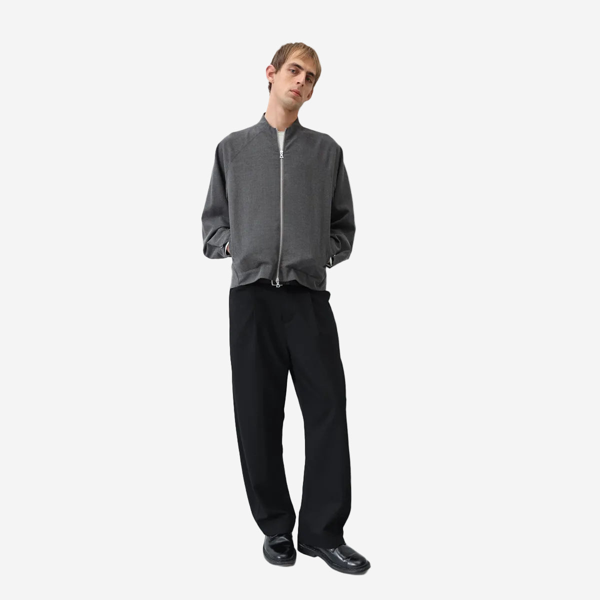 Twisted Relaxed Trouser - Midnight Pinstripe