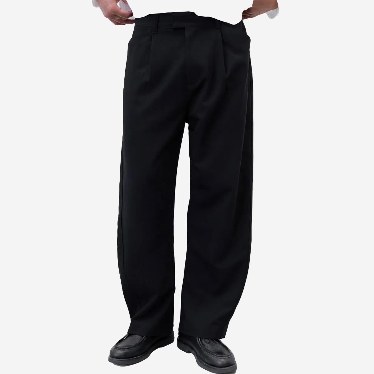 Twisted Relaxed Trouser - Midnight Pinstripe