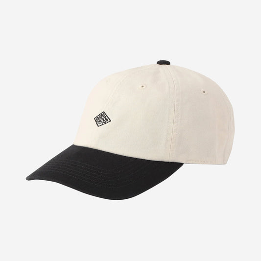 6-Panel Two-Tone Twill Cap - Ecru x Black