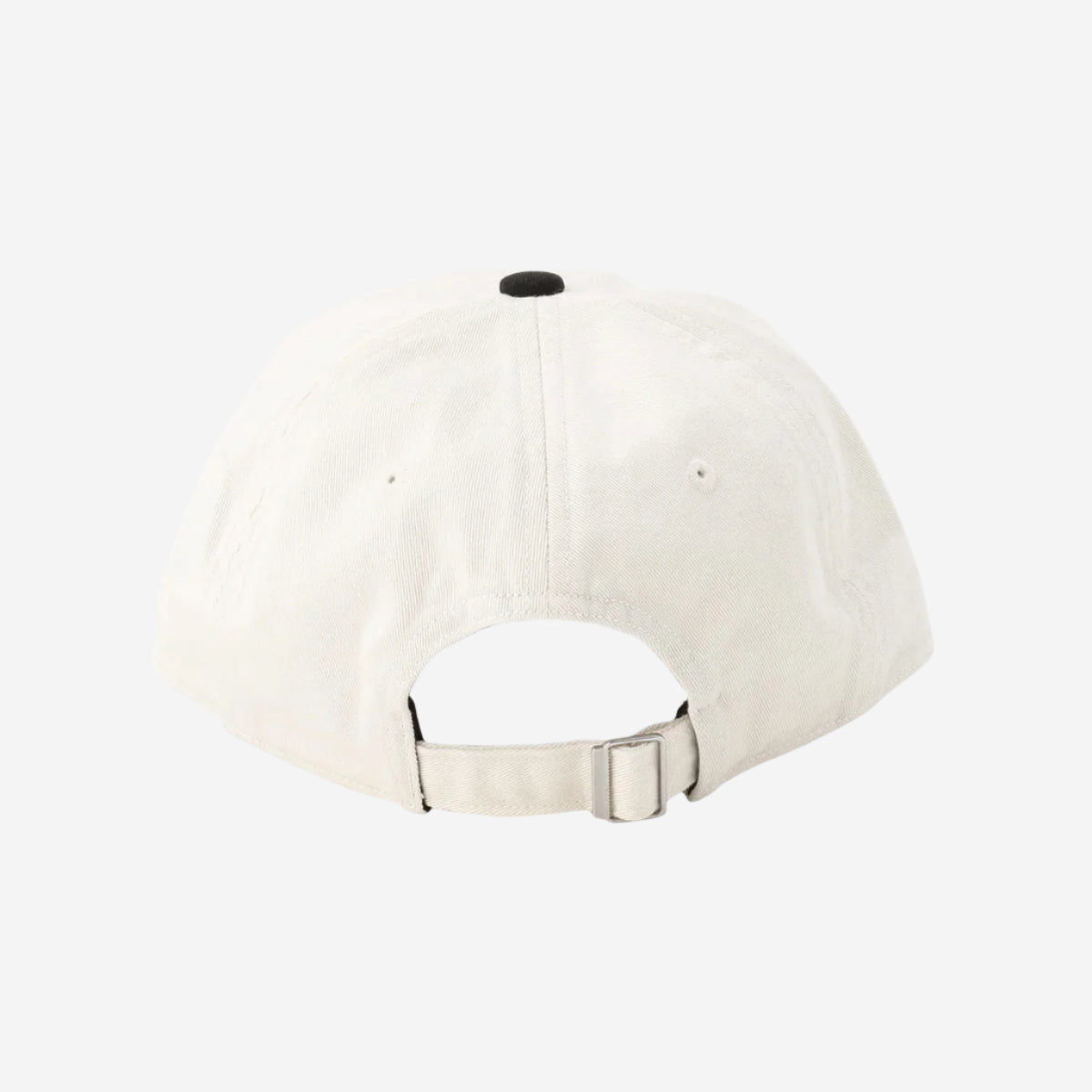 6-Panel Two-Tone Twill Cap - Ecru x Black