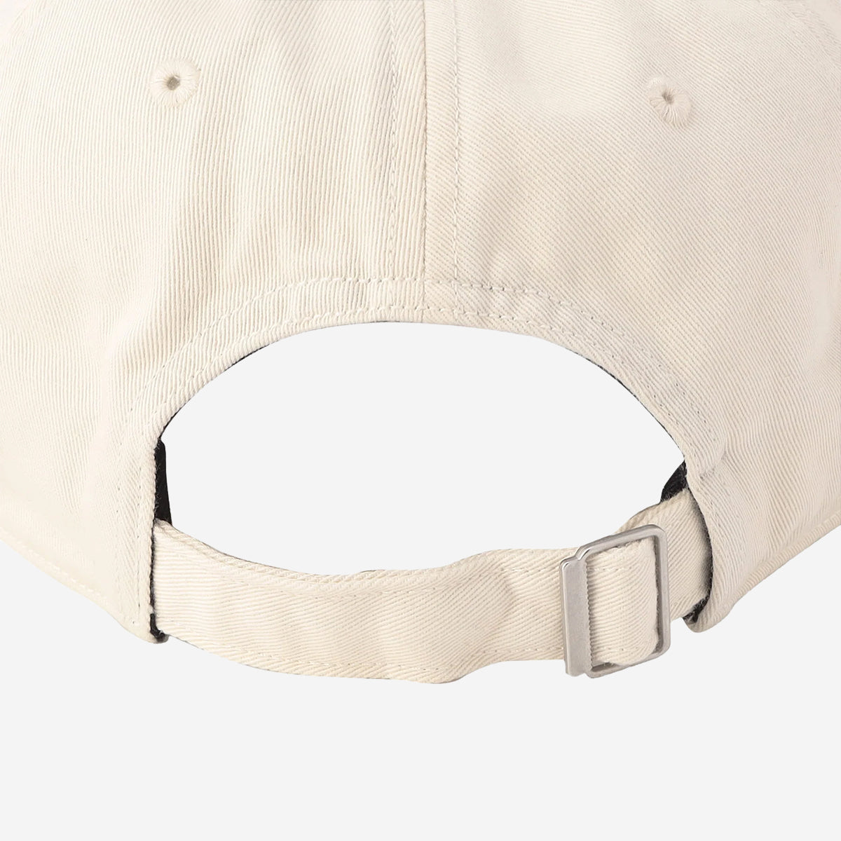 6-Panel Two-Tone Twill Cap - Ecru x Black