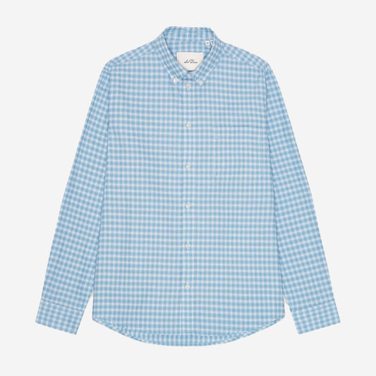 Two-Tone Mini Check Shirt - Allure Blue
