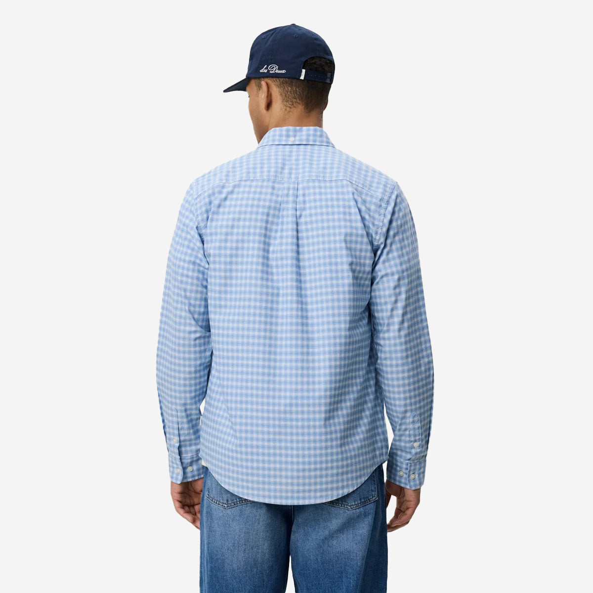 Two-Tone Mini Check Shirt - Allure Blue
