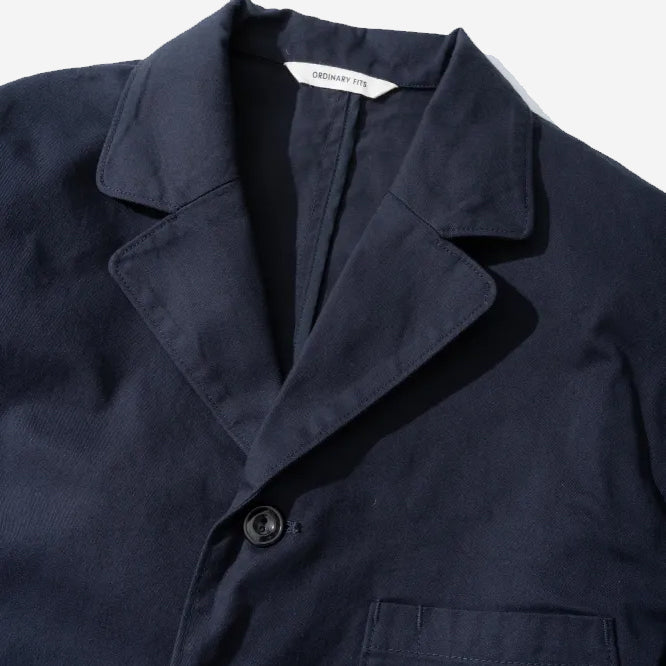 Chino Uniform Blazer Jacket - Navy