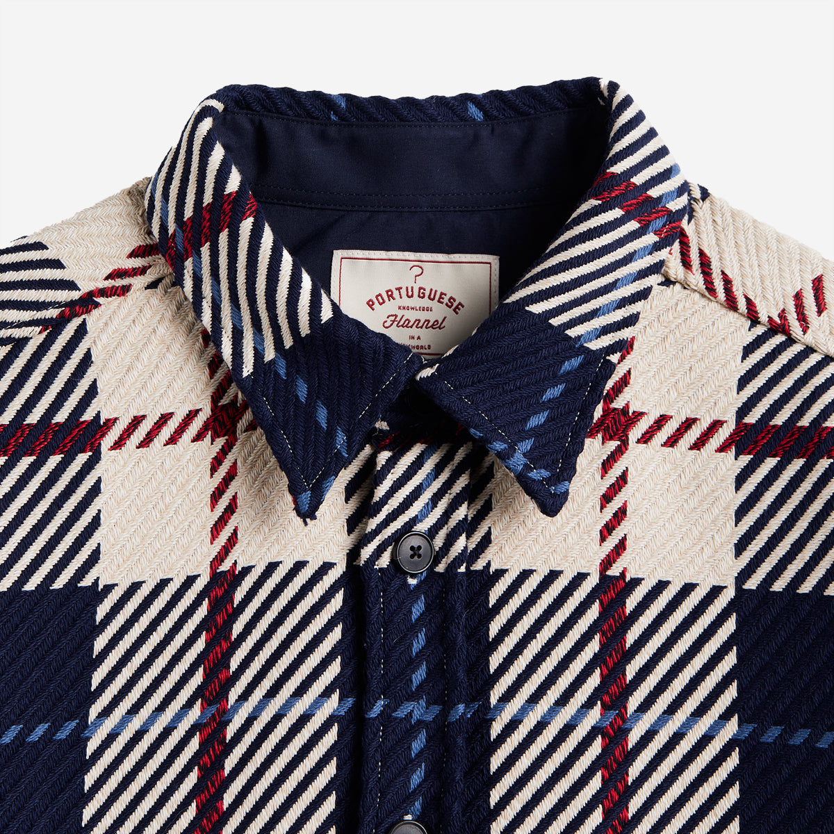 Upper Plaid Woven Overshirt - Blue/White/Red