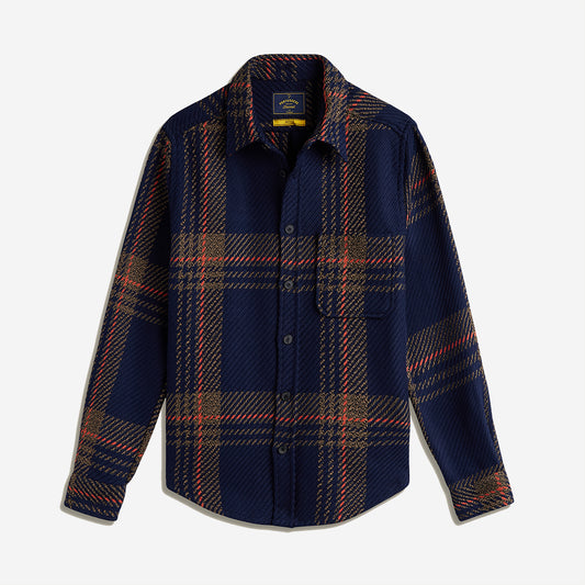 Upper Plaid Woven Overshirt - Blend